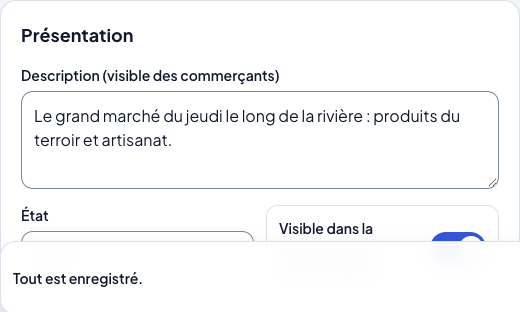 État Actif et visibilité du marché
